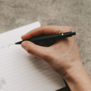 Ballpoint pen black heart