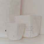 Owl cut paperbag in white with saying