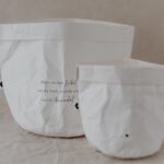 Owl cut paperbag in white with saying