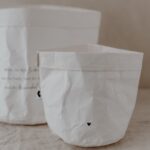 Owl cut paperbag in white with saying