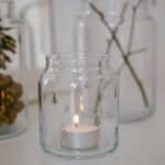 kleine Vase von der Marke Eulenschnitt mit Tannen Muster