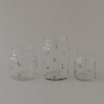 kleine Vase von der Marke Eulenschnitt mit Tannen Muster