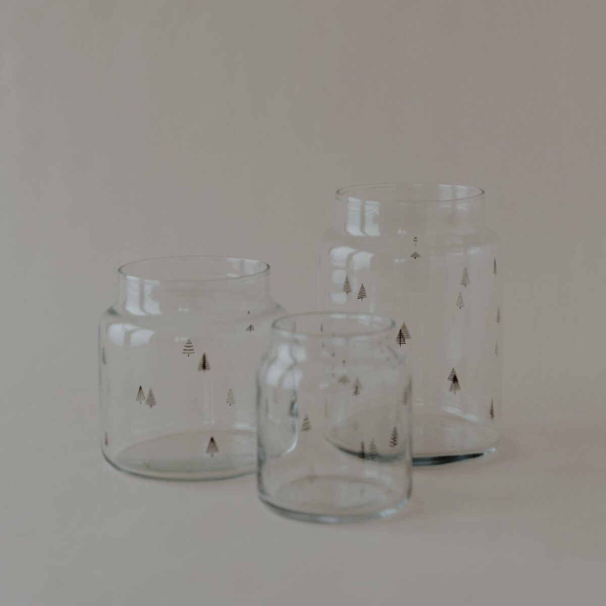 kleine Vase von der Marke Eulenschnitt mit Tannen Muster