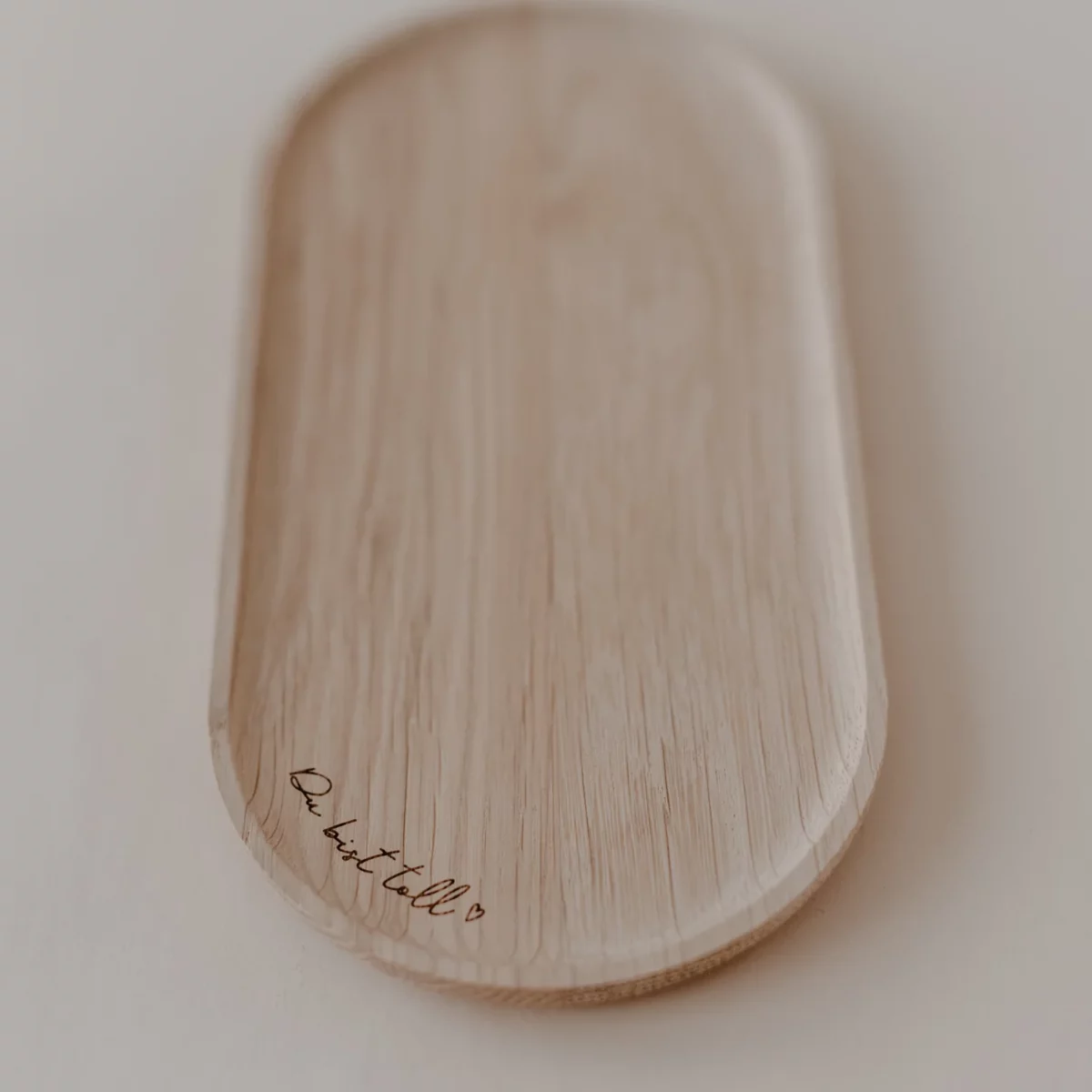 Owl cut tray "You are great" made of wood