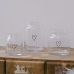 Vase mit Herz Motiv von der Marke Eulenschnitt in der mittleren Grösse