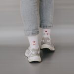 Owl cut socks with Be Happy saying in white