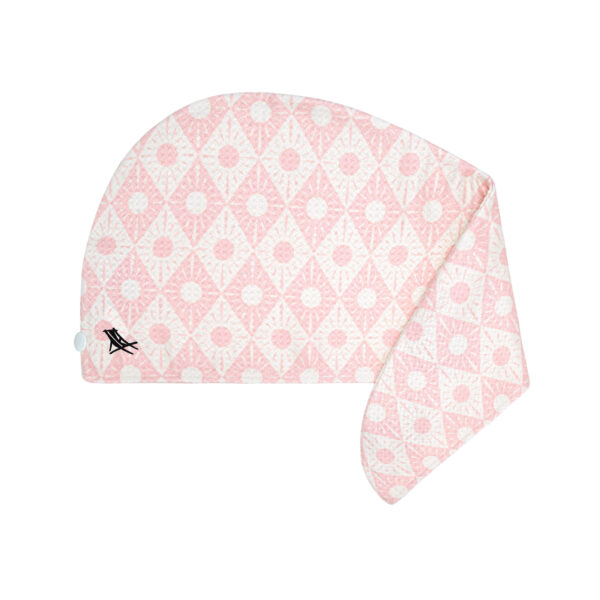 Haarturban Waffle Diamond Pink – Detail