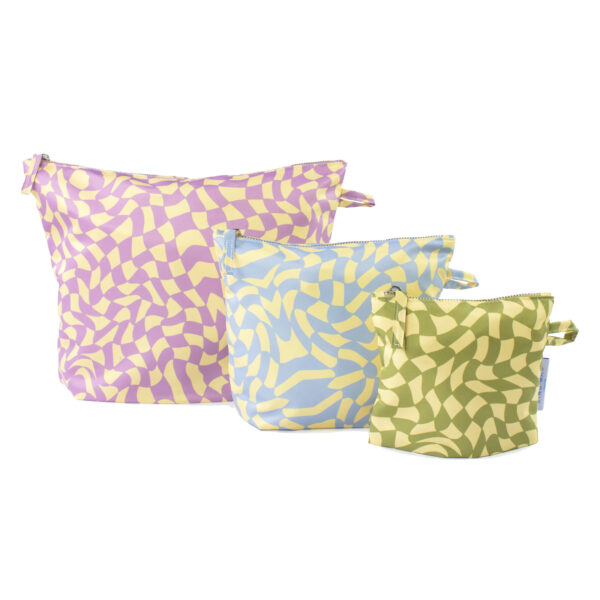 Pouches 3-Pack - Wavy Check