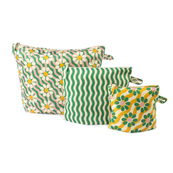Pouches 3-Pack - Wavy Daisy