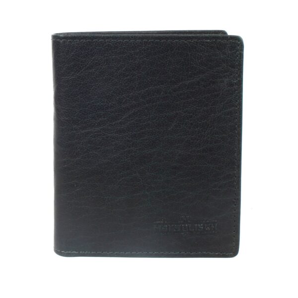 Porte-monnaie en cuir RFID Texas 2 - Bleu acier