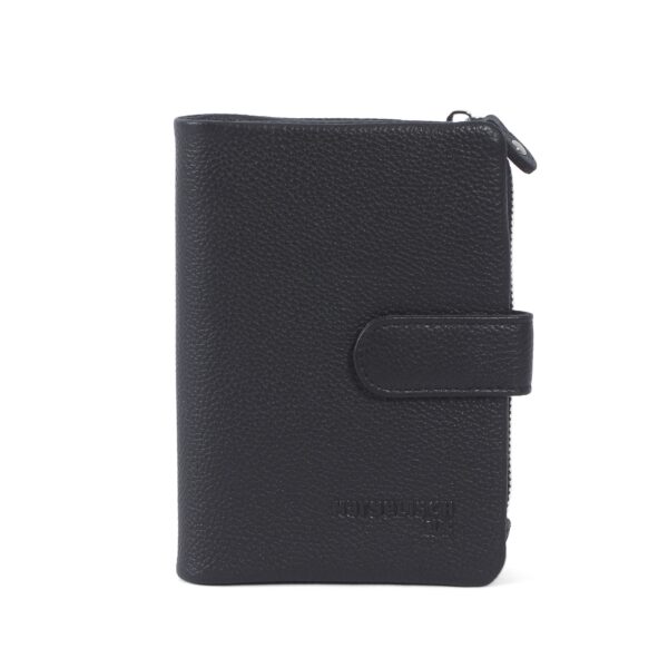 Porte-monnaie en cuir RFID Oxford 3 - Noir