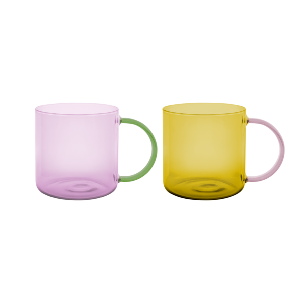 Glasbecher Fred 2er-Set | Remember - Rose-Yellow