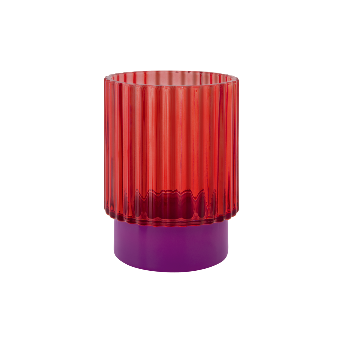 Teelichtglas Lumi rot