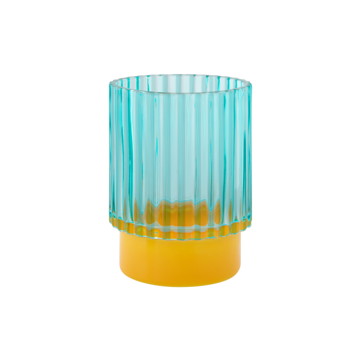 Verre à bougie chauffe-plat Lumi bleu