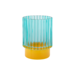 Verre à bougie chauffe-plat Lumi bleu