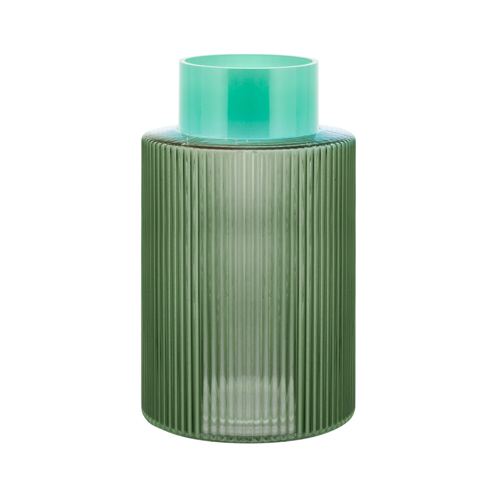 Groove glass vase