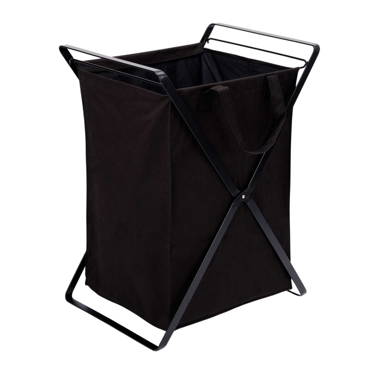 Wäschekorb TOWER mit herausnehmbarer Tasche Schwarz