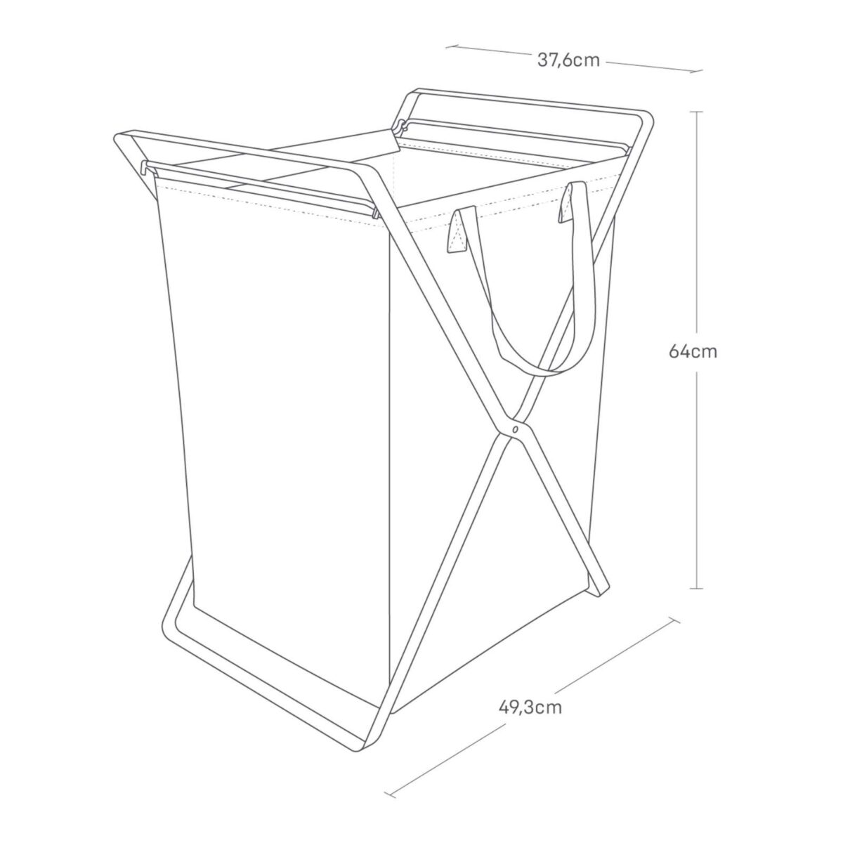 Wäschekorb TOWER mit herausnehmbarer Tasche