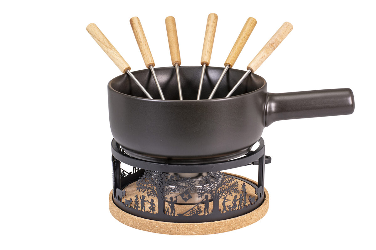 Käsefondue-Set Bergchilbi Noire, Kadastar Original