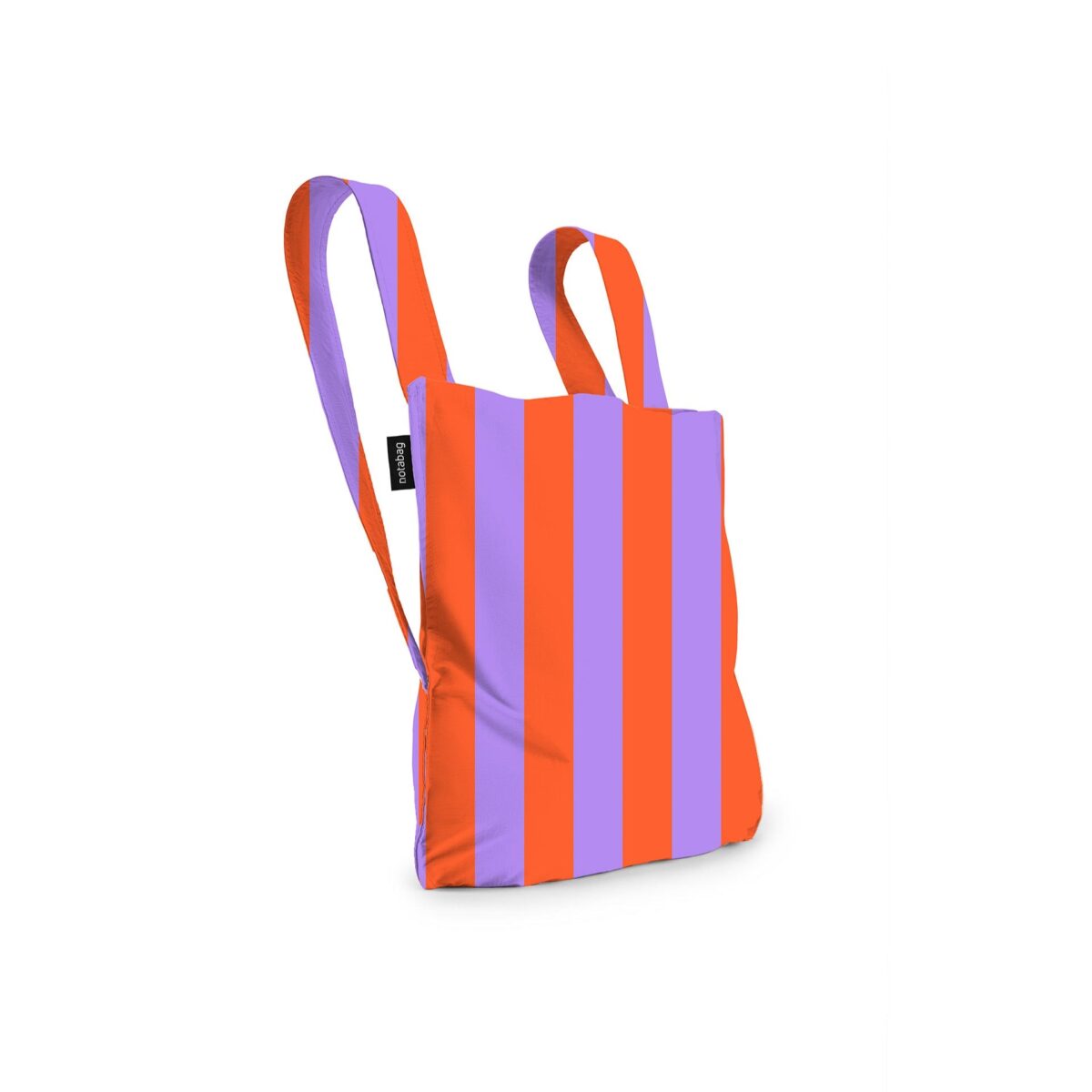 2-in-1 Rucksack und Einkaufstasche – Streifen