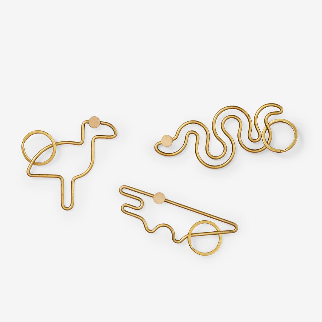 Animal Schlüsselring aus Messing