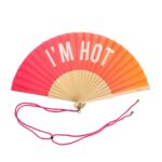Handfächer I'm Hot Pink & Orange Gradient