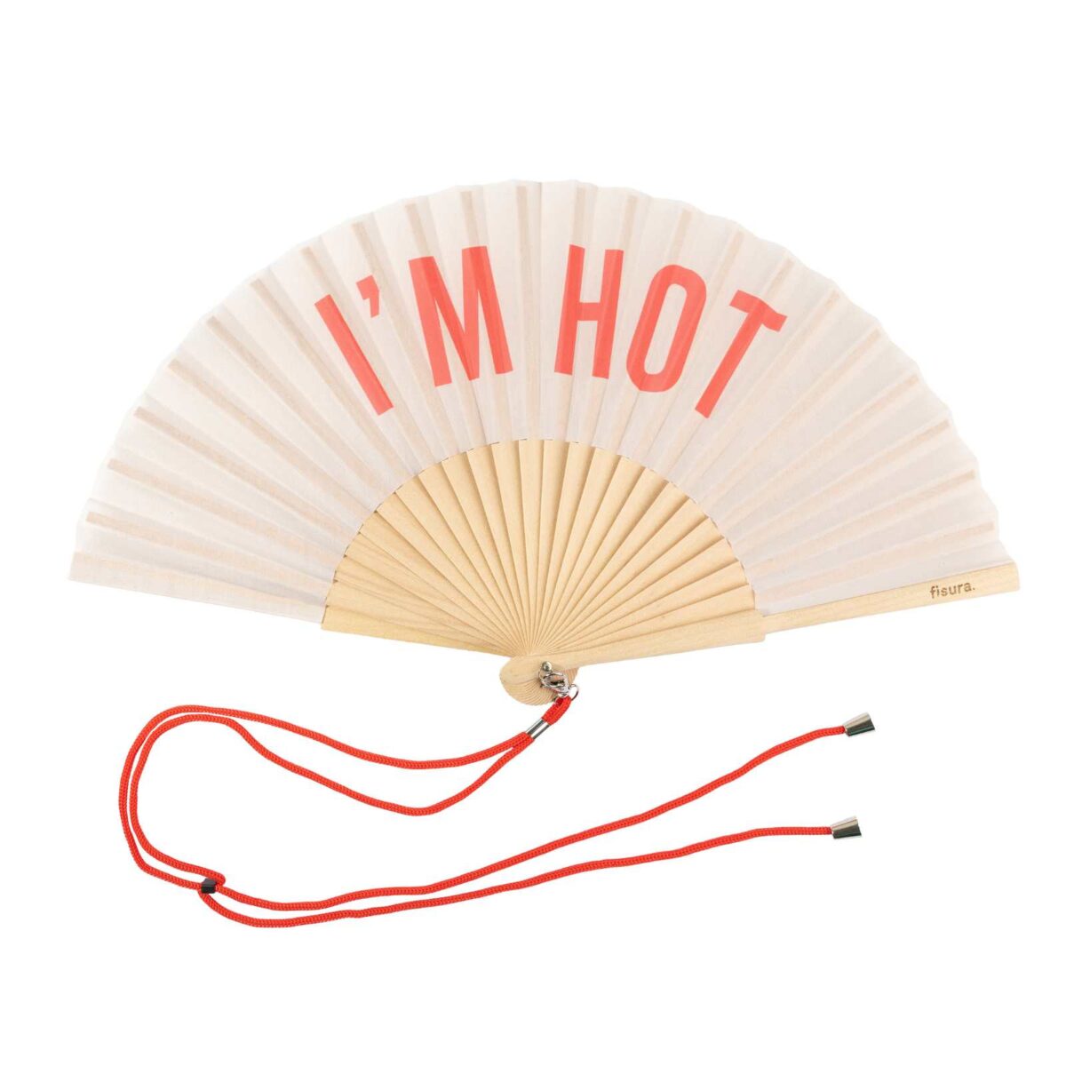Handfächer I'm Hot Beige