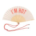 Handfächer I'm Hot Beige