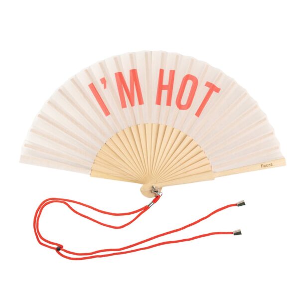 Handfächer I'm Hot Beige