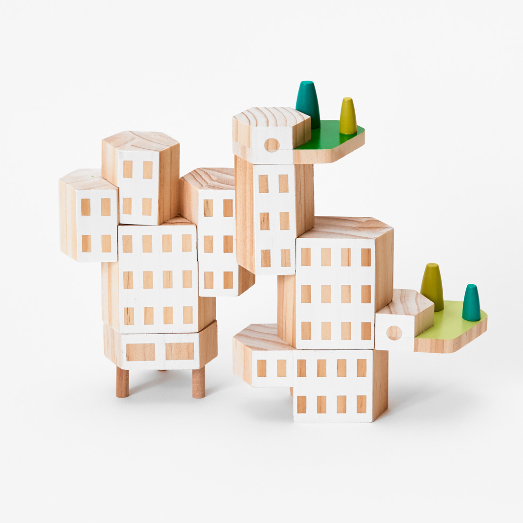Blockitecture Garden City Holzbausteine