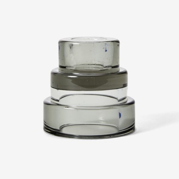 Terrace 2-in-1 Glass Candle Holder - Gray
