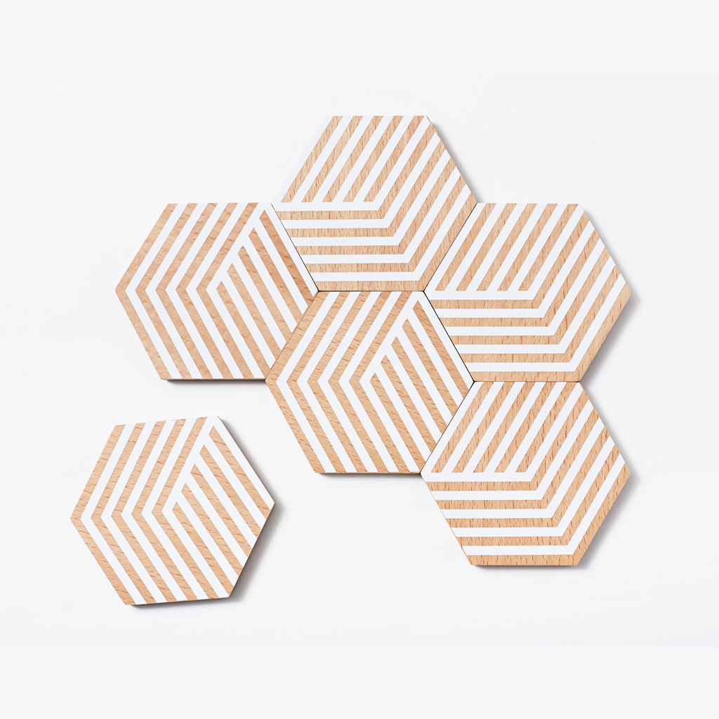 Table Tiles Coasters, Set of 6