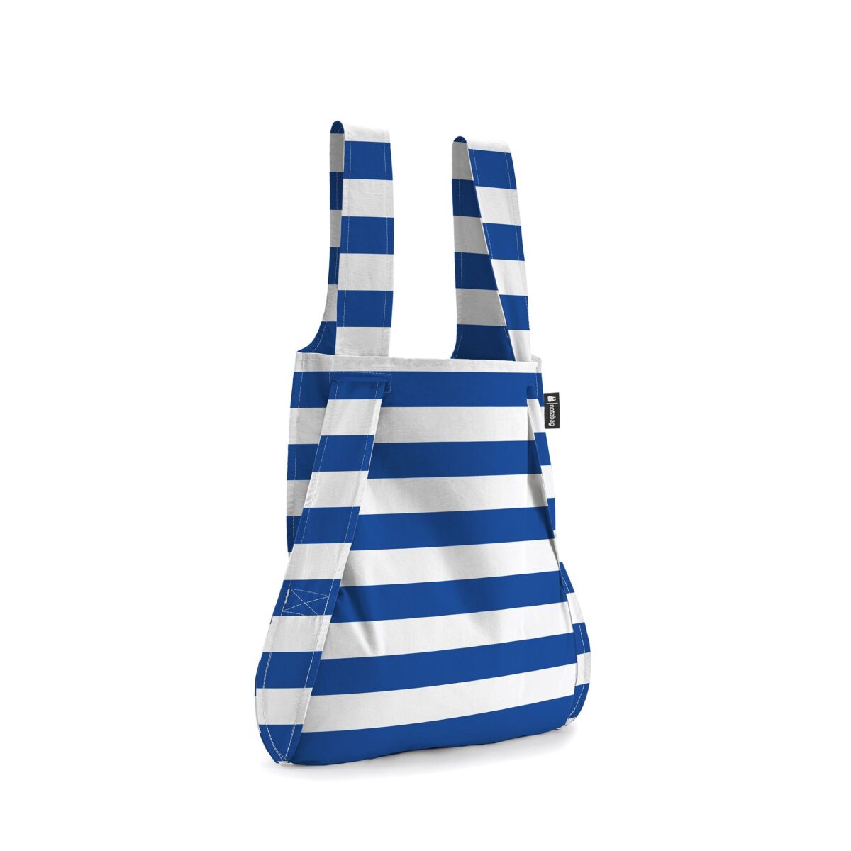 2-in-1 Rucksack und Einkaufstasche – Streifen
