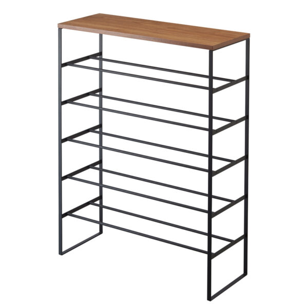 Schuhregal TOWER 6 Ebenen mit Holzplatte