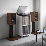 Schallplatten-Regal mit Rollen TOWER