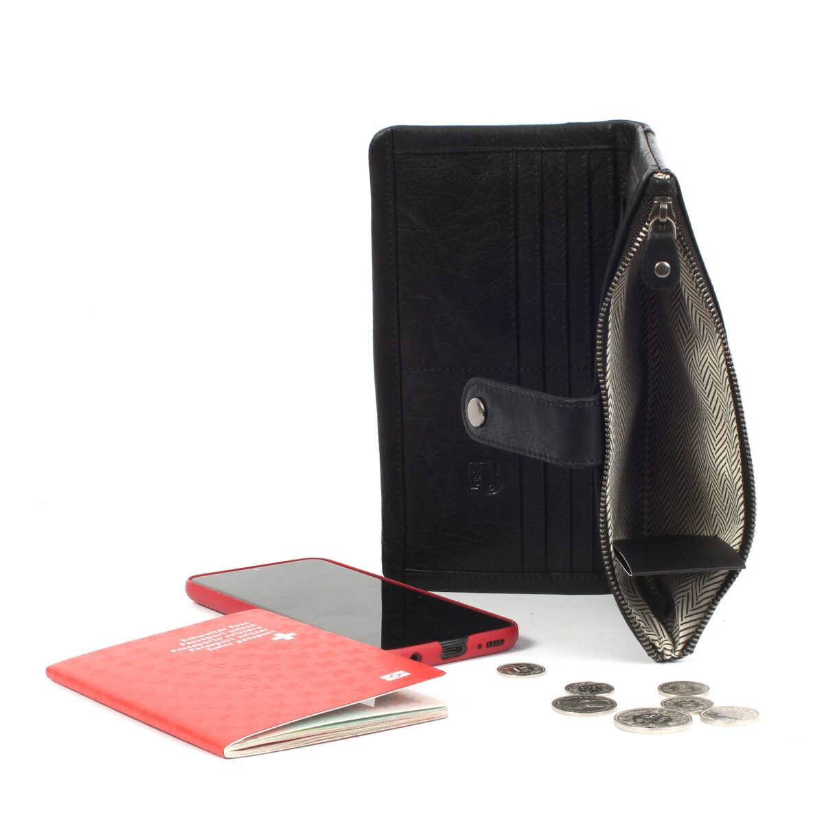 Porte-monnaie en cuir RFID New York 2