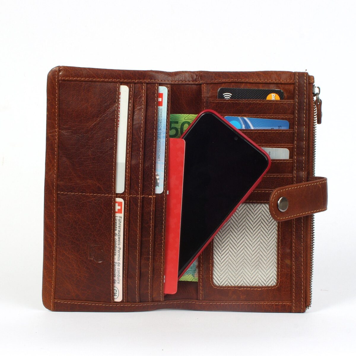 Porte-monnaie en cuir RFID New York 2
