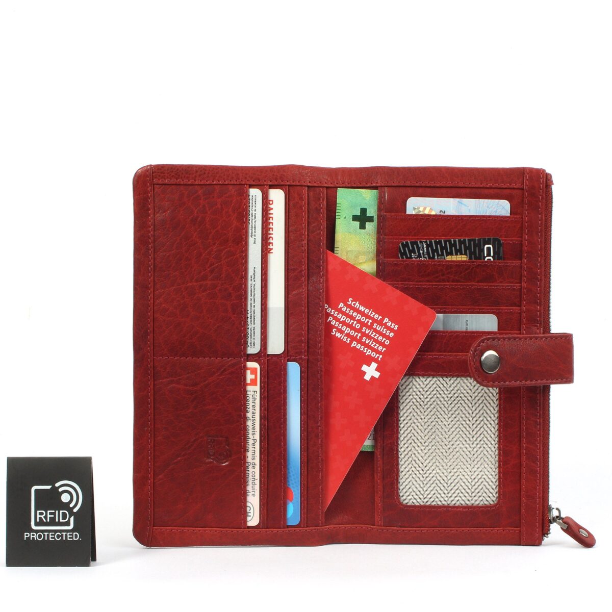 Porte-monnaie en cuir RFID New York 2