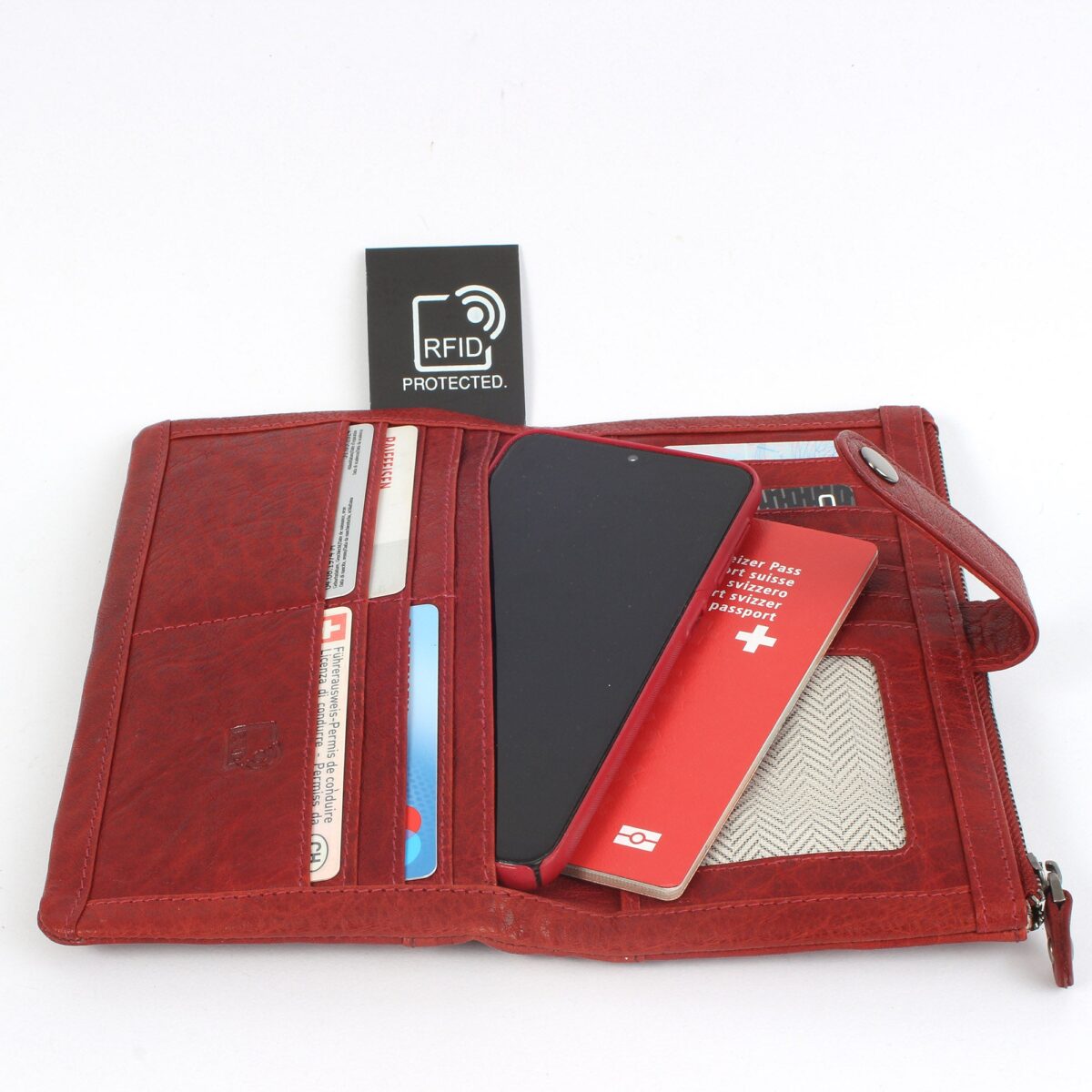 Porte-monnaie en cuir RFID New York 2