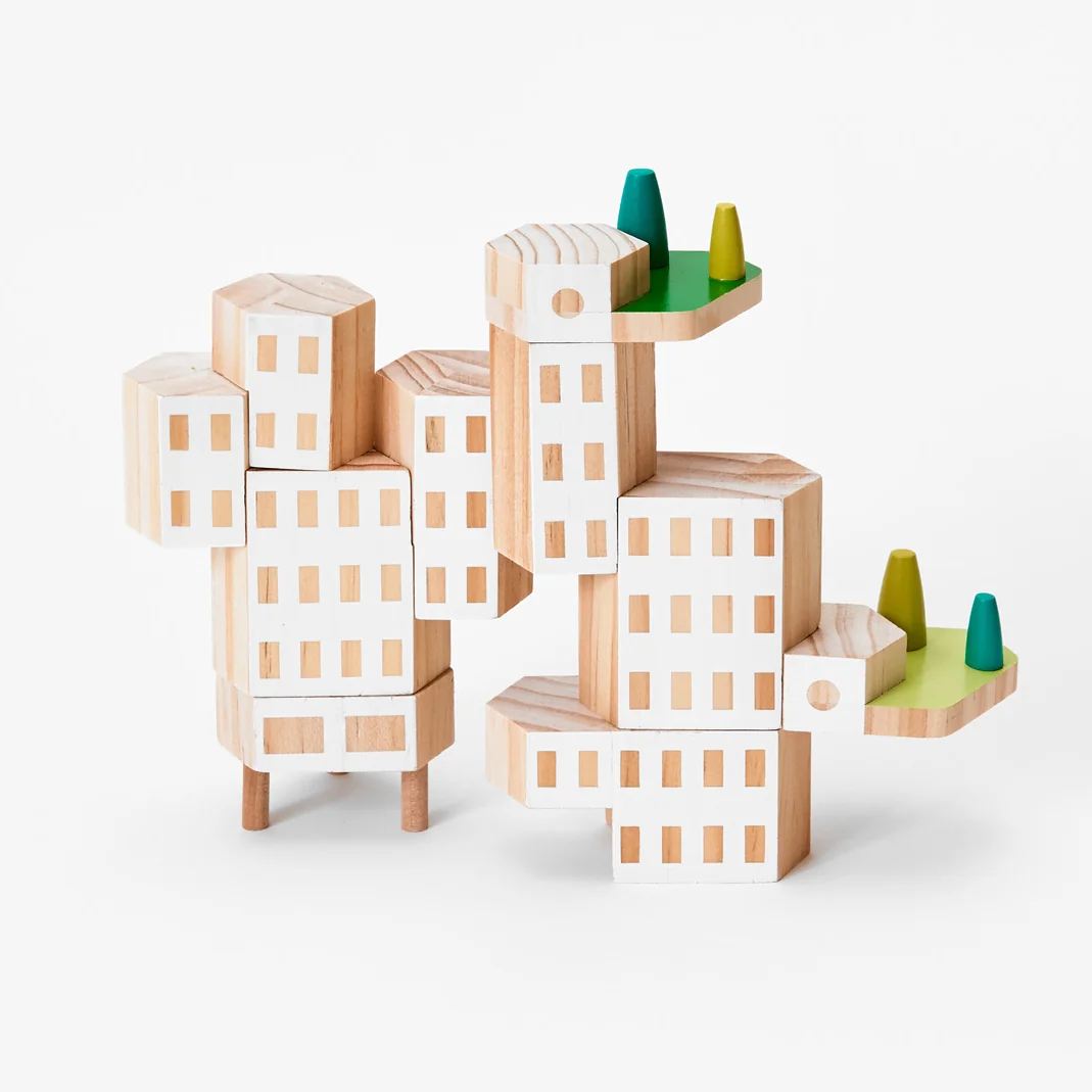 Areaware Blockitecture Garden City Holzbausteine | One Horizon