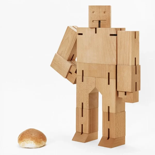Cubebot Medium Holzroboter - Natur