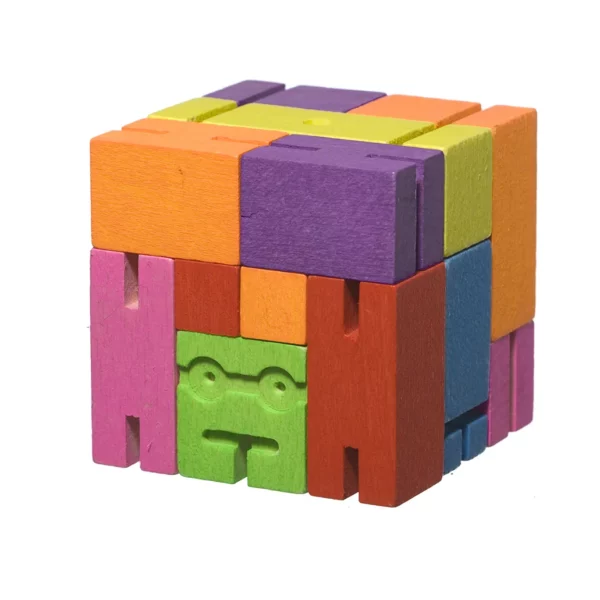 Areaware Cubebot Medium Holzroboter Natur, Detailansicht 2 | One Horizon