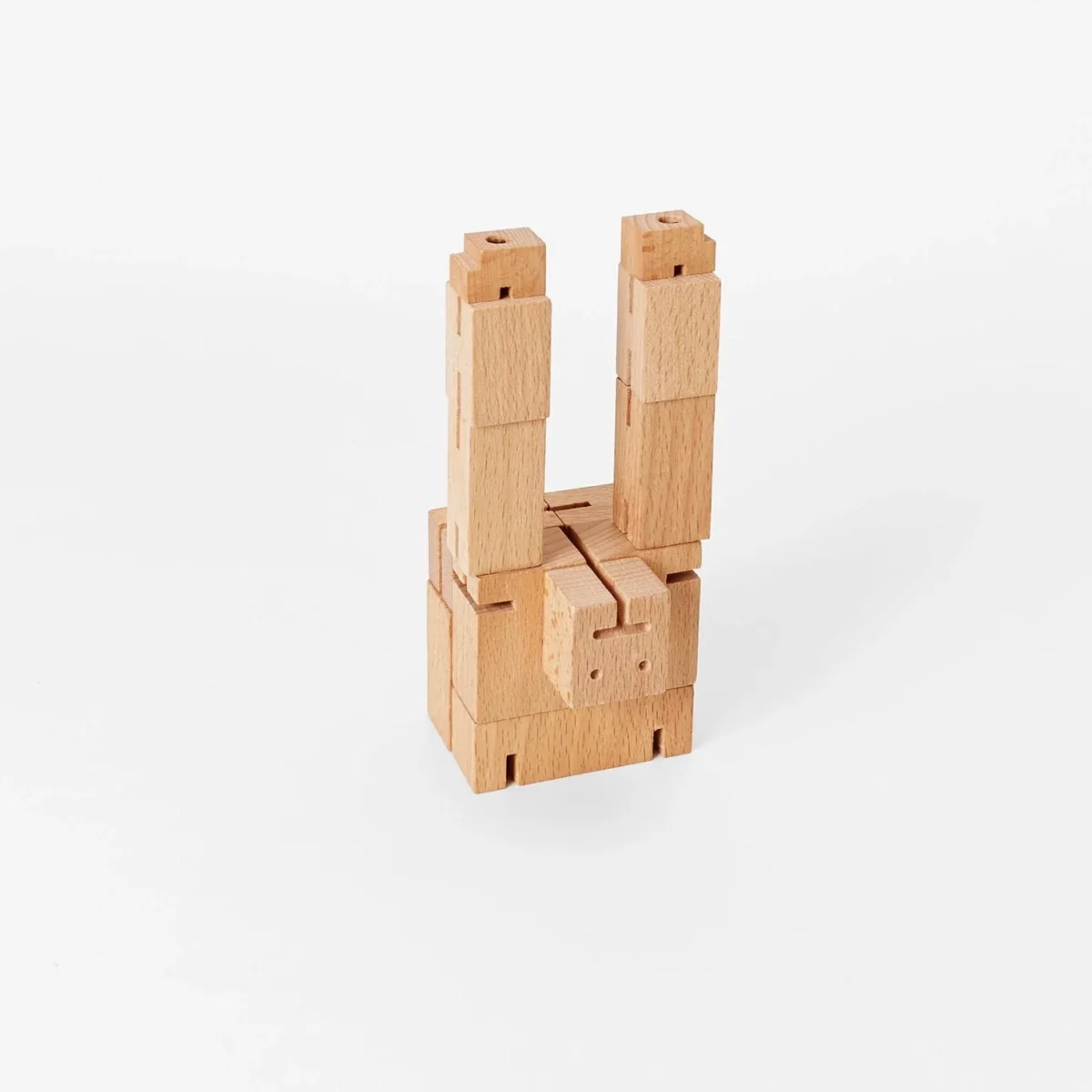Areaware Cubebot Micro Holzroboter Natur, Detailansicht 6 | One Horizon
