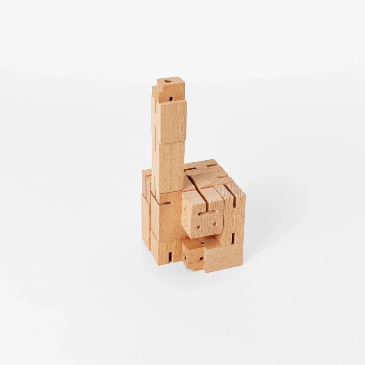 Areaware Cubebot Micro Holzroboter Natur, Detailansicht 7 | One Horizon