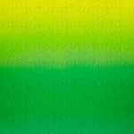 Areaware Gradient Puzzle, Small, 100 Pieces, Green & Yellow, Detailed View 2 | One Horizon