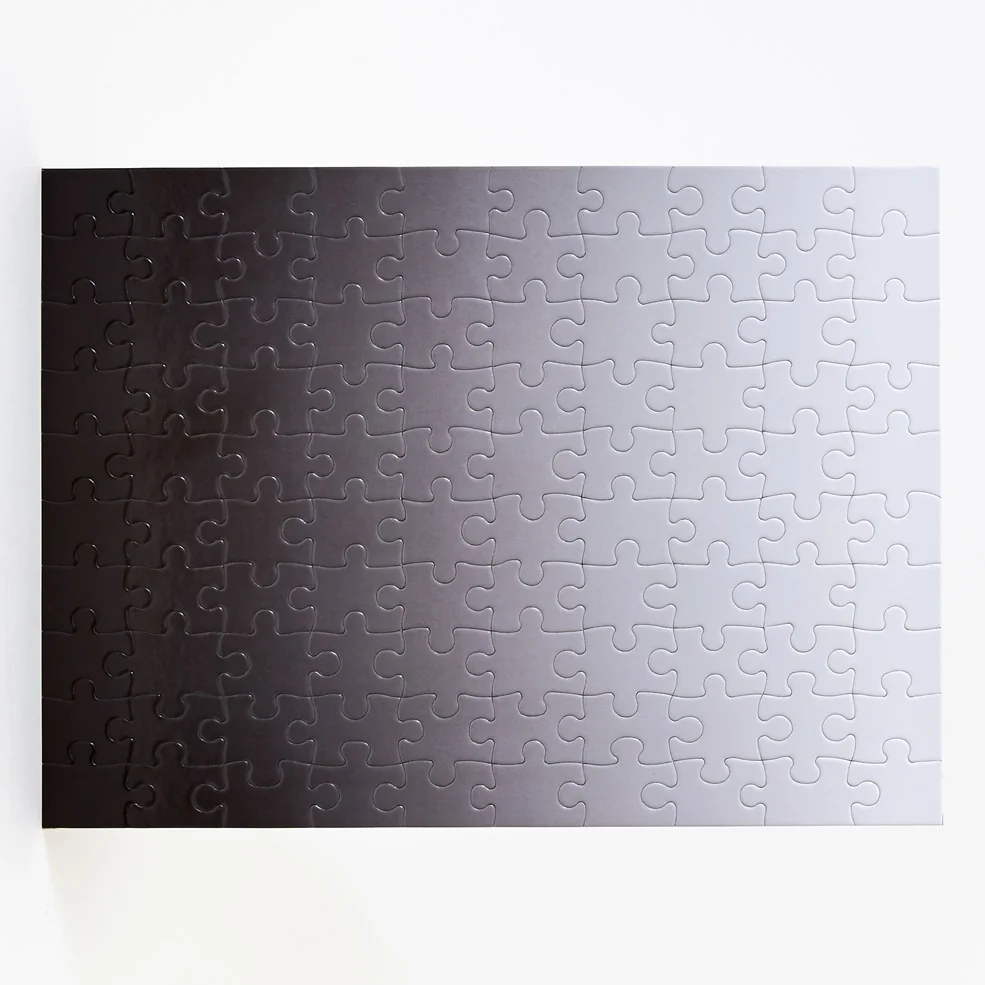 Areaware Gradient Puzzle, Small, 100 Pieces, Black & White, Detail View 3 | One Horizon