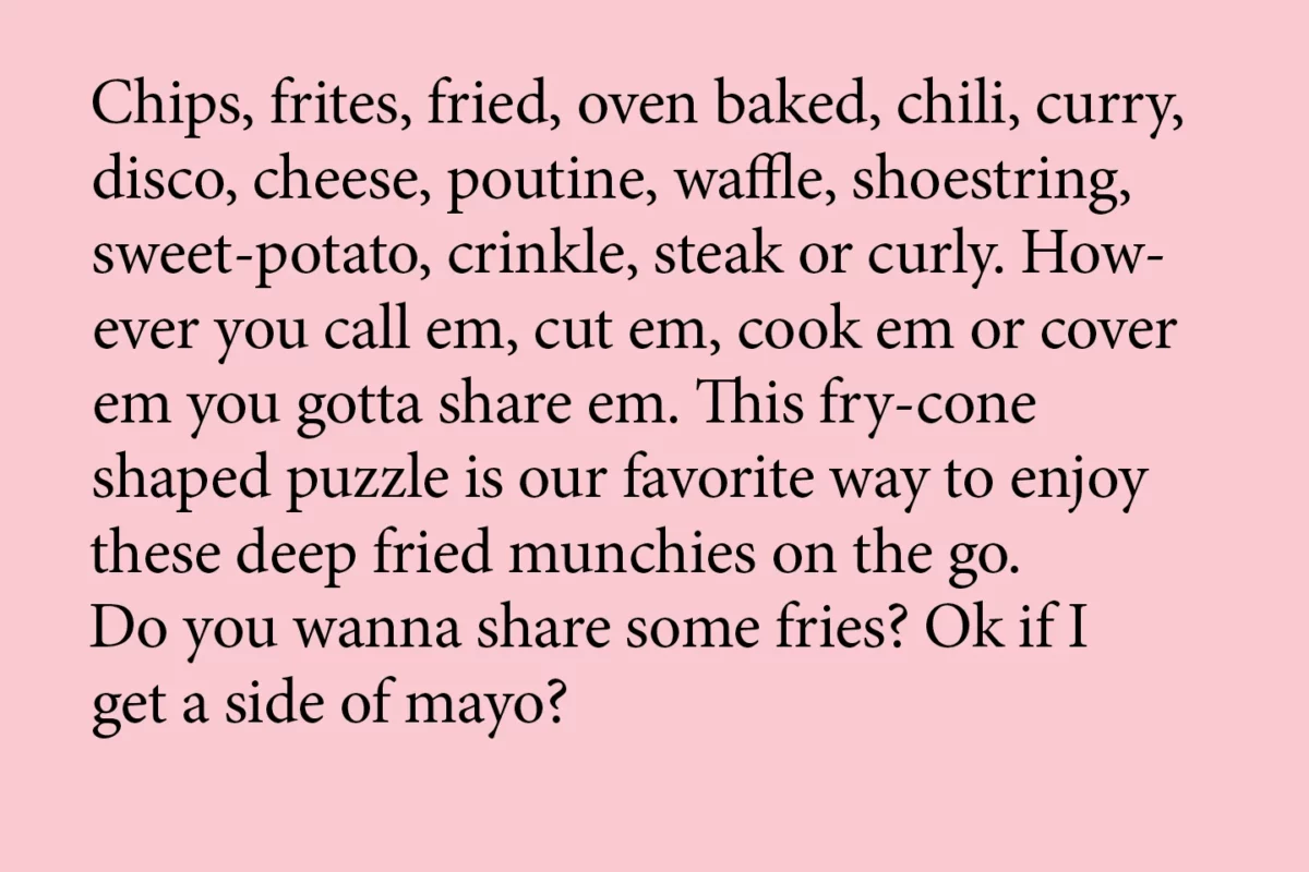 Areaware Little Puzzle Thing French Fries, Detail View 6 | One Horizon