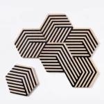 Areaware Table Tiles Untersetzer 6er-Set Optical Black | One Horizon