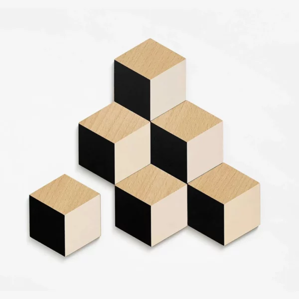 Table Tiles Untersetzer 6er-Set - Schwarz & Beige