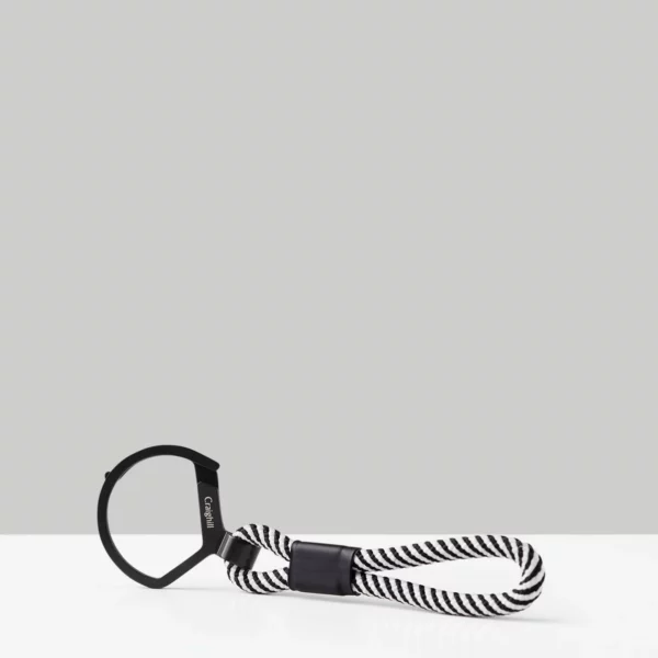 Rope Split Ring - Schwarz & Weiss